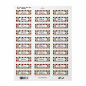 Fun Smilling Red Sock Monkey Happy Patronen Etiket (Full Sheet)