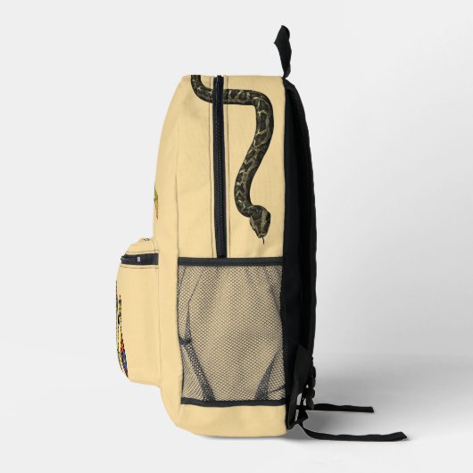 Fun Snake Chameleon Gepersonaliseerde Kinderen Bedrukte Rugzak (Rechts)