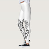 Fun Snake Doodle Patroon Leggings (Links)