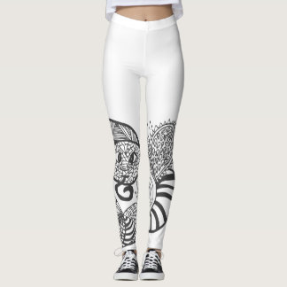 Fun Snake Doodle Patroon Leggings