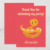 Fun Snake Safari Bedankkaart (Voorkant / Achterkant)