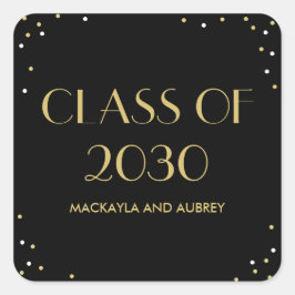 Fun Snapshots Afstuderen bewerkbare kleuren Vierkante Sticker