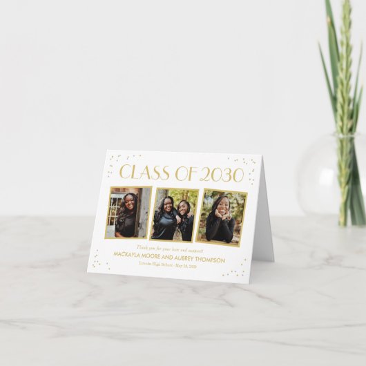 Fun Snapshots Afstuderen Foto bedankt (Voorkant)