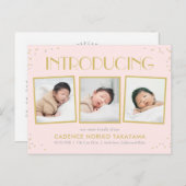 Fun Snapshots Baby Birth Announding Briefkaart (Voorkant / Achterkant)