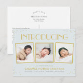 Fun Snapshots Baby Birth Announding Briefkaart (Voorkant / Achterkant)