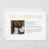 Fun Snapshots Editable Color Afstuderen Invitation Kaart (Achterkant)