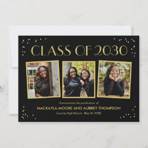 Fun Snapshots Editable Color Afstuderen Invitation Kaart