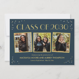 Fun Snapshots Editable Color Afstuderen Invitation Kaart