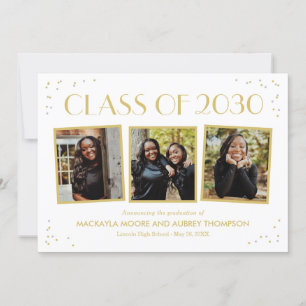 Fun Snapshots Editable Color Afstuderen Invitation Kaart