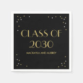 Fun Snapshots Editable Color Afstuderen Napkins Servet (Voorkant)