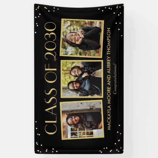 Fun Snapshots EDITABLE KLEUR Afstuderen Banner (Verticaal)