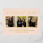 Fun Snapshots Folie Afstuderen Foto-uitnodiging Fo Folie Uitnodiging (Voorkant)