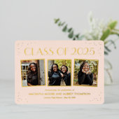 Fun Snapshots Folie Afstuderen Foto-uitnodiging Fo Folie Uitnodiging (Staand Voorkant)