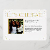 Fun Snapshots Folie Afstuderen Foto-uitnodiging Uitnodiging (Achterkant)