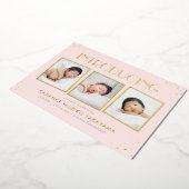 Fun Snapshots Real Folie Birth Notice Feestdagenkaart (Gedraaid)