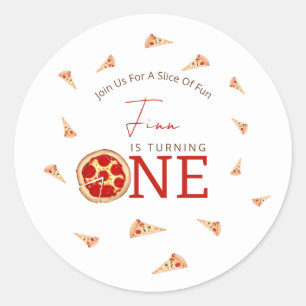Fun Snede 1e Verjaardag Ronde Sticker