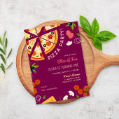 Fun-snee 1e verjaardag Pizza-feestje Kaart