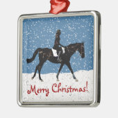 Fun sneeuwpaardenpaardkerst metalen ornament (Links)