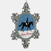 Fun sneeuwpaardenpaardkerst tin sneeuwvlok ornament (Links)