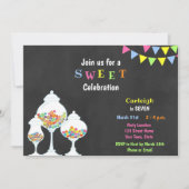 Fun Snoep Birthday Uitnodiging (Voorkant)