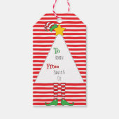 Fun Snoep Camouflage Elf Cadeaulabel (Voorkant)