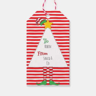 Fun Snoep Camouflage Elf Cadeaulabel