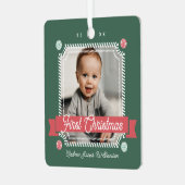 Fun Snoep First Kerstkandsnoer Lijst Foto Metalen Ornament (Voorkant links)