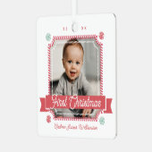 Fun Snoep First Kerstkandsnoer Lijst Foto Metalen Ornament (Voorkant links)