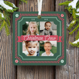 Fun Snoep Kerstman Kandijriet 4 Foto Lijst Metalen Ornament