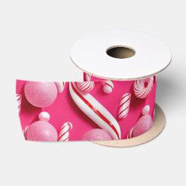 Fun Snoep Lane Collectie, roze paraplu's Satijnen Lint