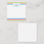 Fun Snoep Stripe-leraar Notitiekaartje (Voorkant / Achterkant)