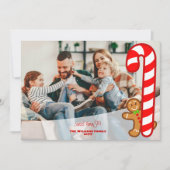 Fun snoepje XmaS Gingerbrood-Candy Cane-Odd One Ou Feestdagenkaart (Voorkant)