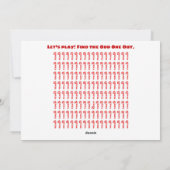 Fun snoepje XmaS Gingerbrood-Candy Cane-Odd One Ou Feestdagenkaart (Achterkant)