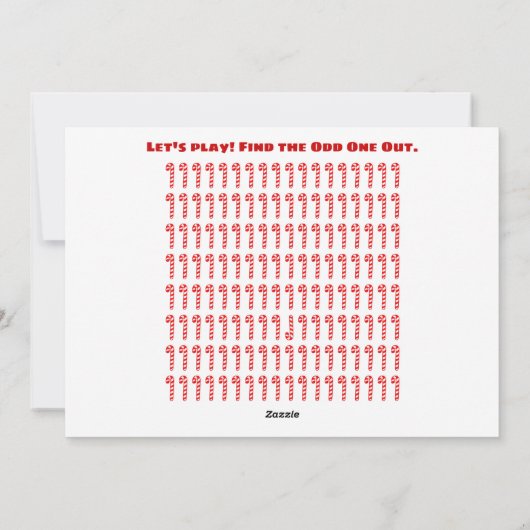 Fun snoepje XmaS Gingerbrood-Candy Cane-Odd One Ou Feestdagenkaart (Achterkant)