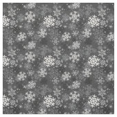Fun Snowflake Print Fabric, grijs Stof (Swatch)