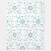 Fun Snowflakes Design Fleece Deken (Voorkant)
