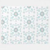 Fun Snowflakes Design Fleece Deken (Voorkant (Horizontaal))
