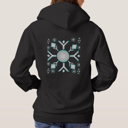 Fun Snowflakes Design Hoodie (Achterkant)