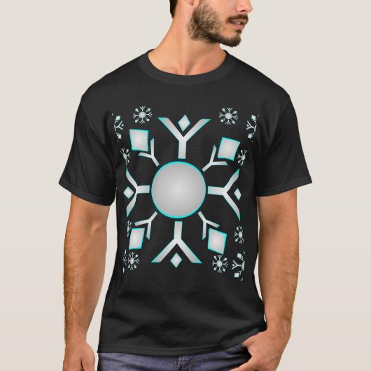 Fun Snowflakes Design T-shirt (Voorkant)