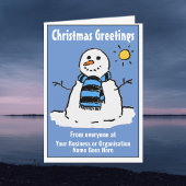 Fun Snowman Company Kerst Kaart met QR-code