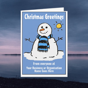 Fun Snowman Company Kerst Kaart met QR-code