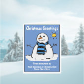 Fun Snowman Company Kerst Kaart met QR-code