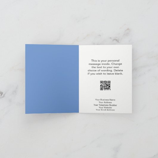 Fun Snowman Company Kerst Kaart met QR-code (Binnen)