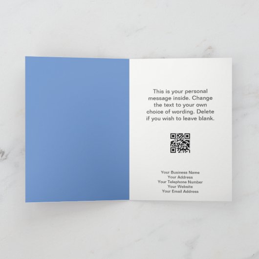 Fun Snowman Company Kerst Kaart met QR-code (Binnen)