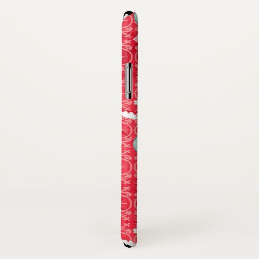 Fun Snowman en Reindeer Kerstmis iPhone Case (Achterkant / rechts)