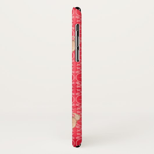 Fun Snowman en Reindeer Kerstmis iPhone Case (Achterkant/links)