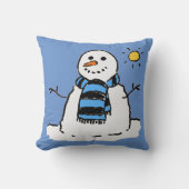 Fun Snowman Illustration Design Kussen (Voorkant)