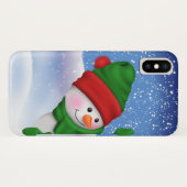 Fun Snowman iPhone Case (Achterkant (horizontaal))