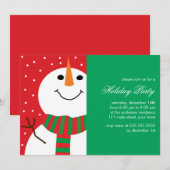 Fun Snowman-kerstfeest Kaart (Voorkant / Achterkant)