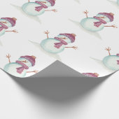 Fun Snowman Kerstmis Cadeaupapier (Hoek)